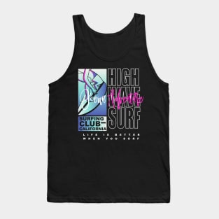 High wave California surf  Ocean Adventure surfing club Tank Top